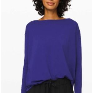 Lululemon Back In Action Long Sleeve Indigo